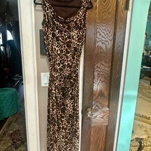 Nine West Leopard Print Maxi Dress